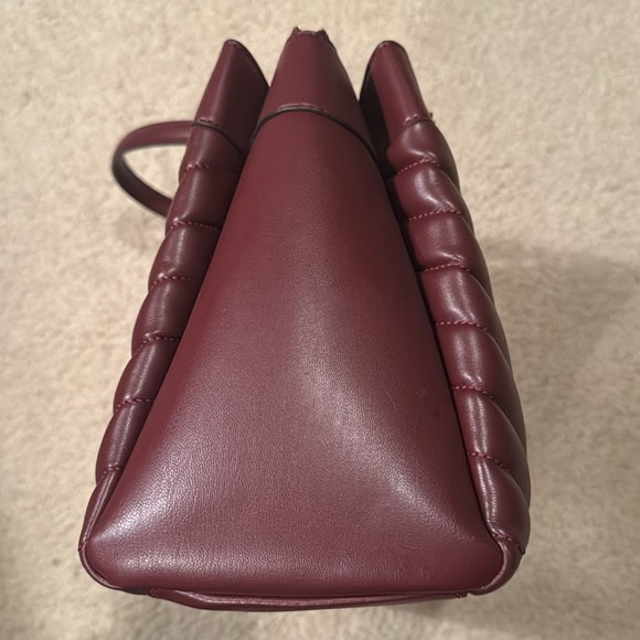 MICHAEL KORS Whitney Medium Quilted Chain Tote Shoulder Bag in Oxblood - Picture 7 of 17